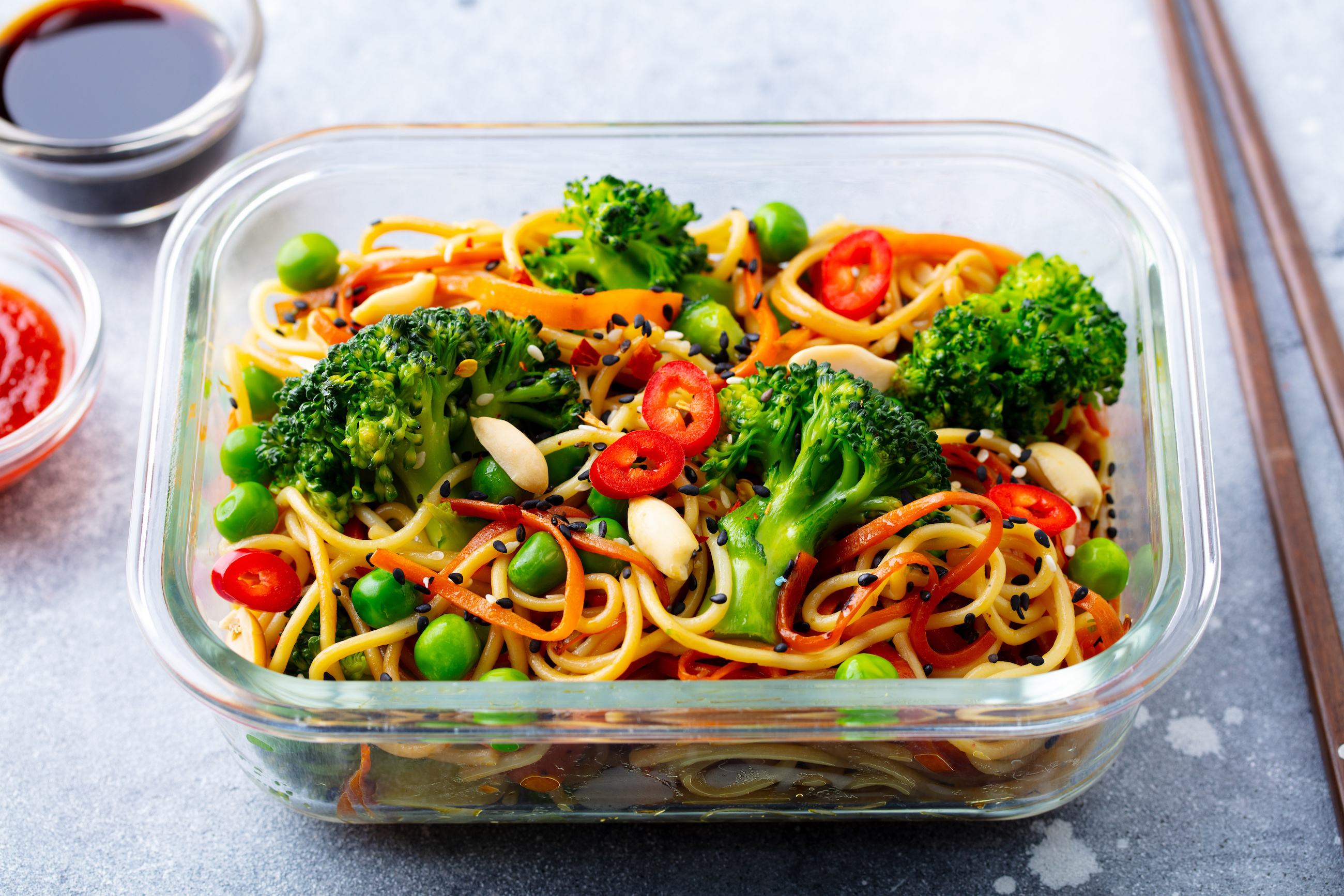 Thai style noodle lunchbox Recipe